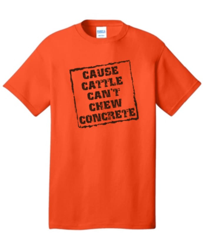 Hunter Orange T with a message